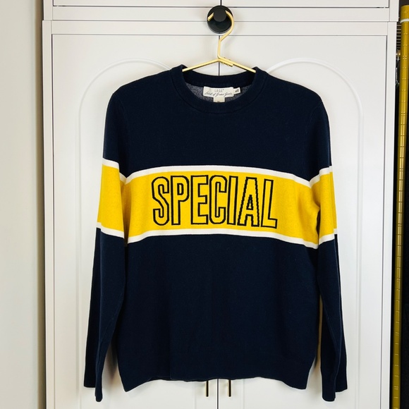 H&M Women's Special Sweater - Navy/Yellow/White - Picture 1 of 7
